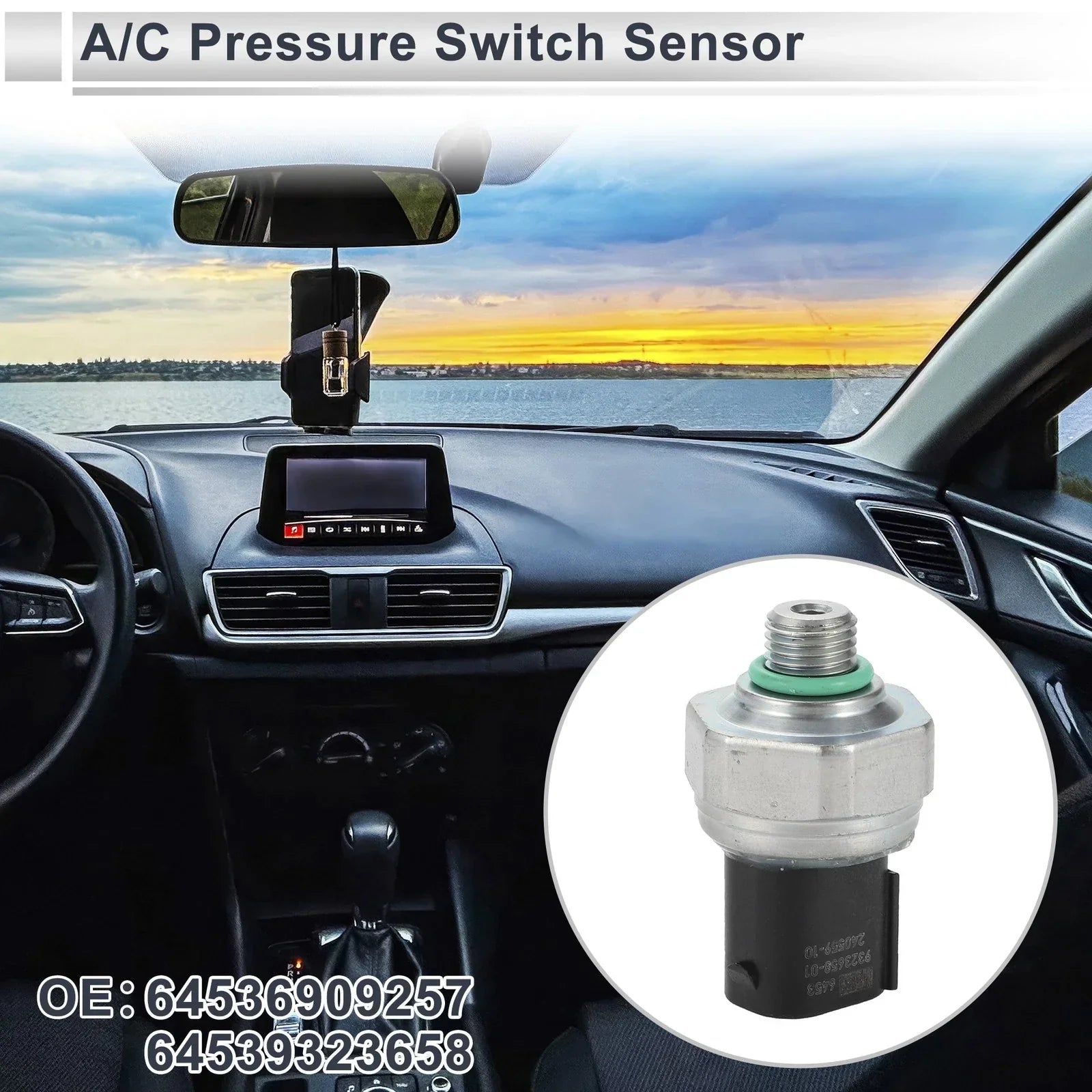 AC Pressure Switch Sensor for BMW MINI E39 E46 E38 E53 X5 (1994-2006) 1 Pcs