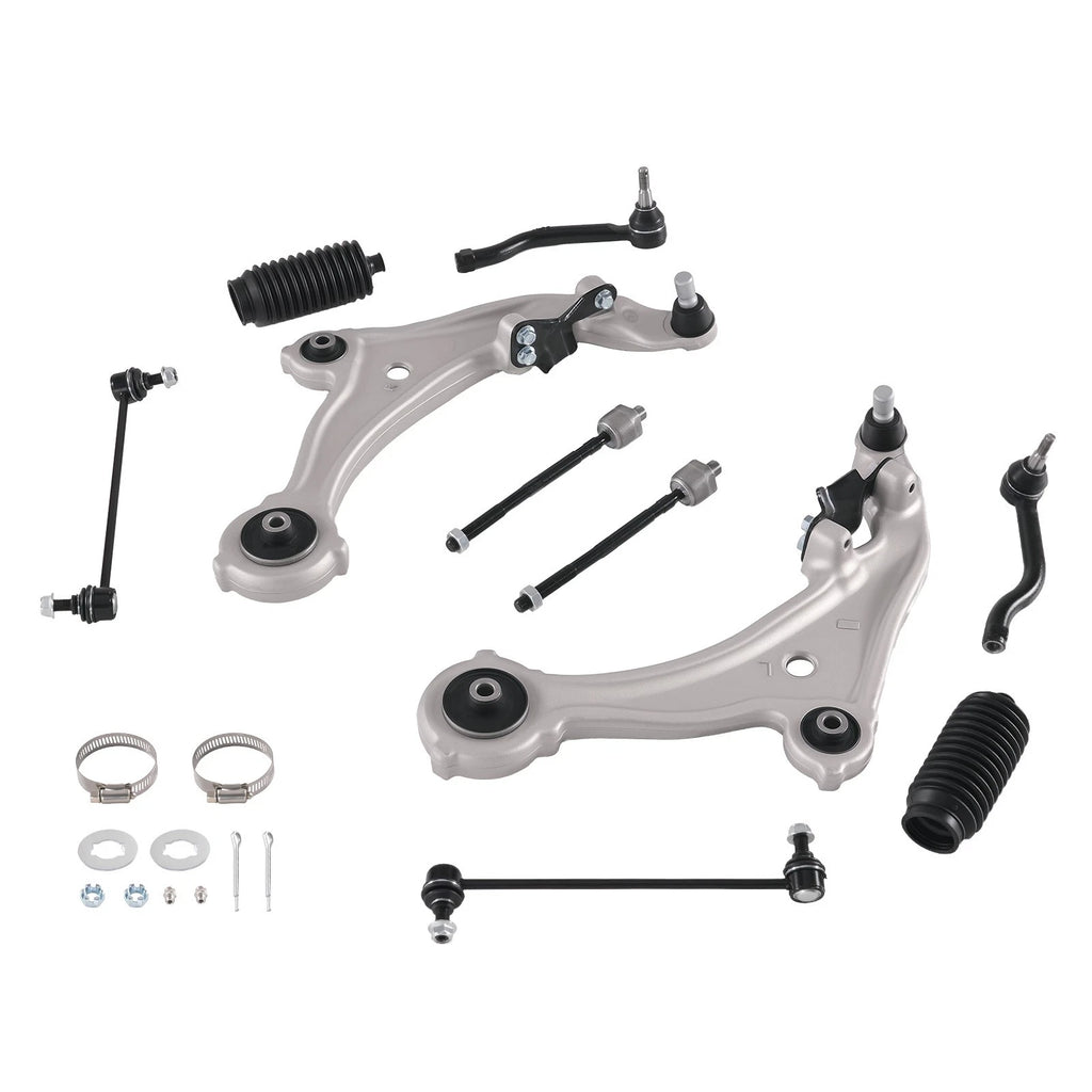 10pc Front Lower Control Arm Tie Rod Sway Bar Link Kit for Nissan Murano (2009–2014)