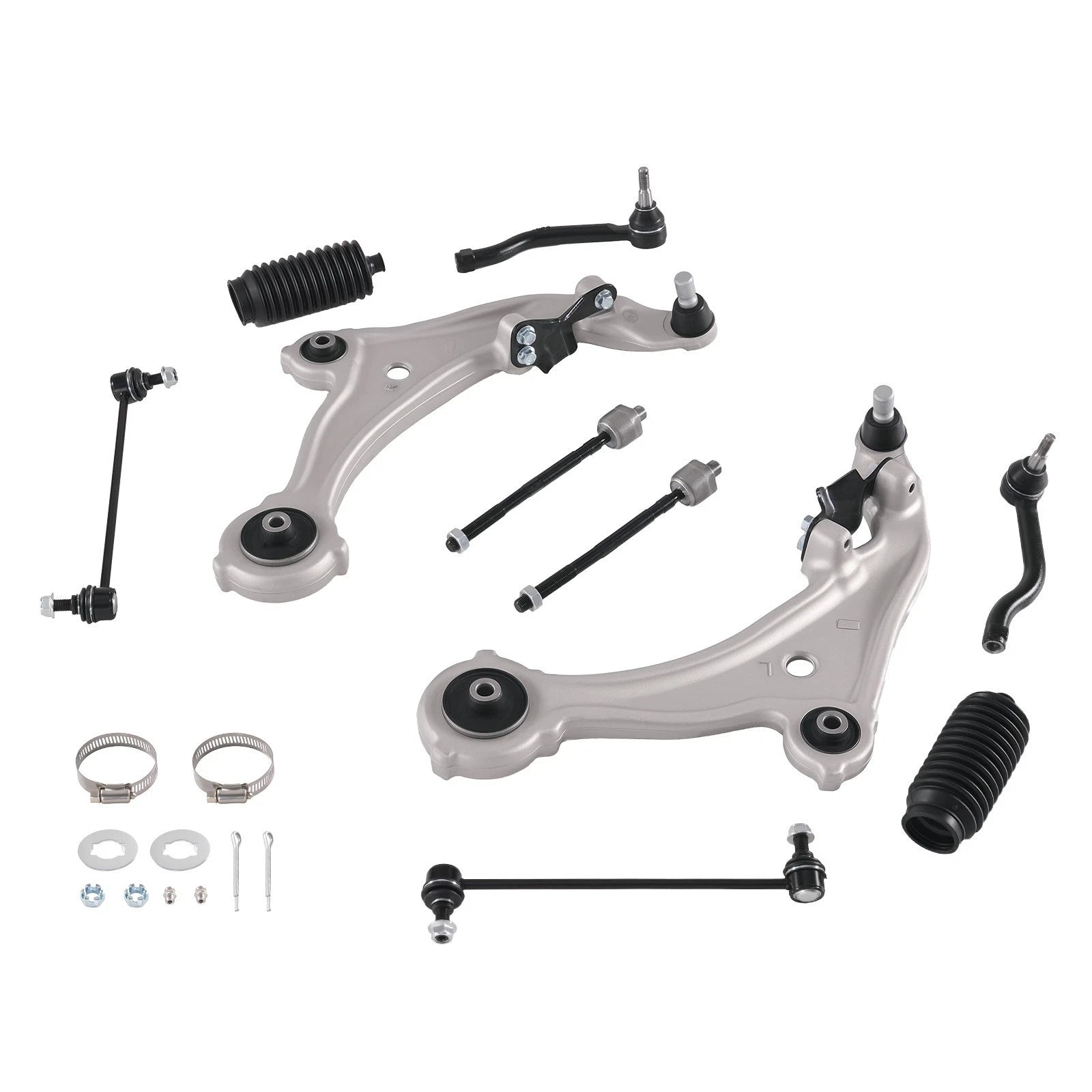 10pc Front Lower Control Arm Tie Rod Sway Bar Link Kit for Nissan Murano (2009–2014)