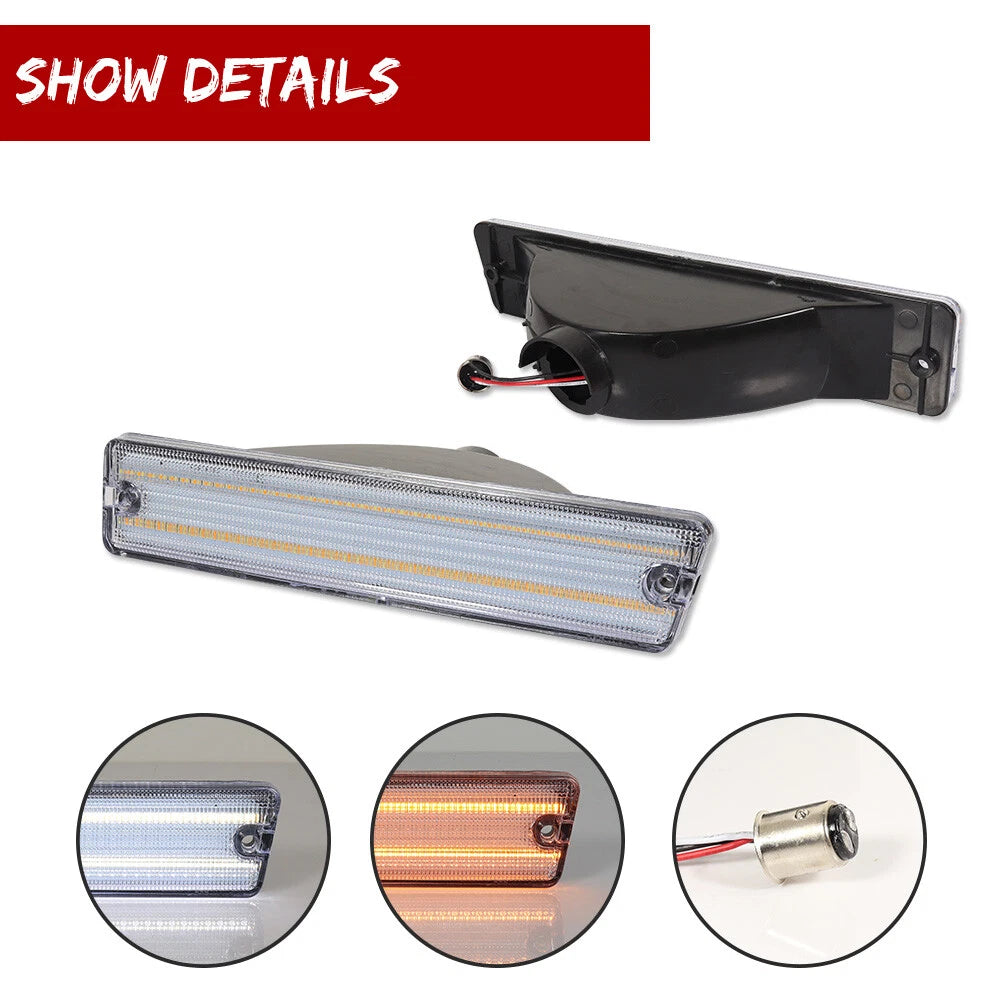 Clear Switchback LED Turn Signal Lights for Oldsmobile Cutlass Supreme (1981–1988)