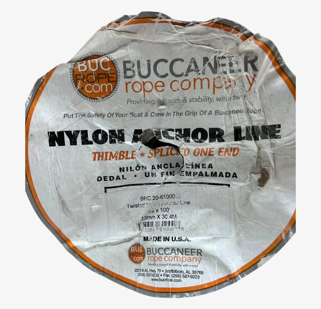 Marine Nylon Anchor Line 1/2'' x 100ft for Buccaneer 20-61000
