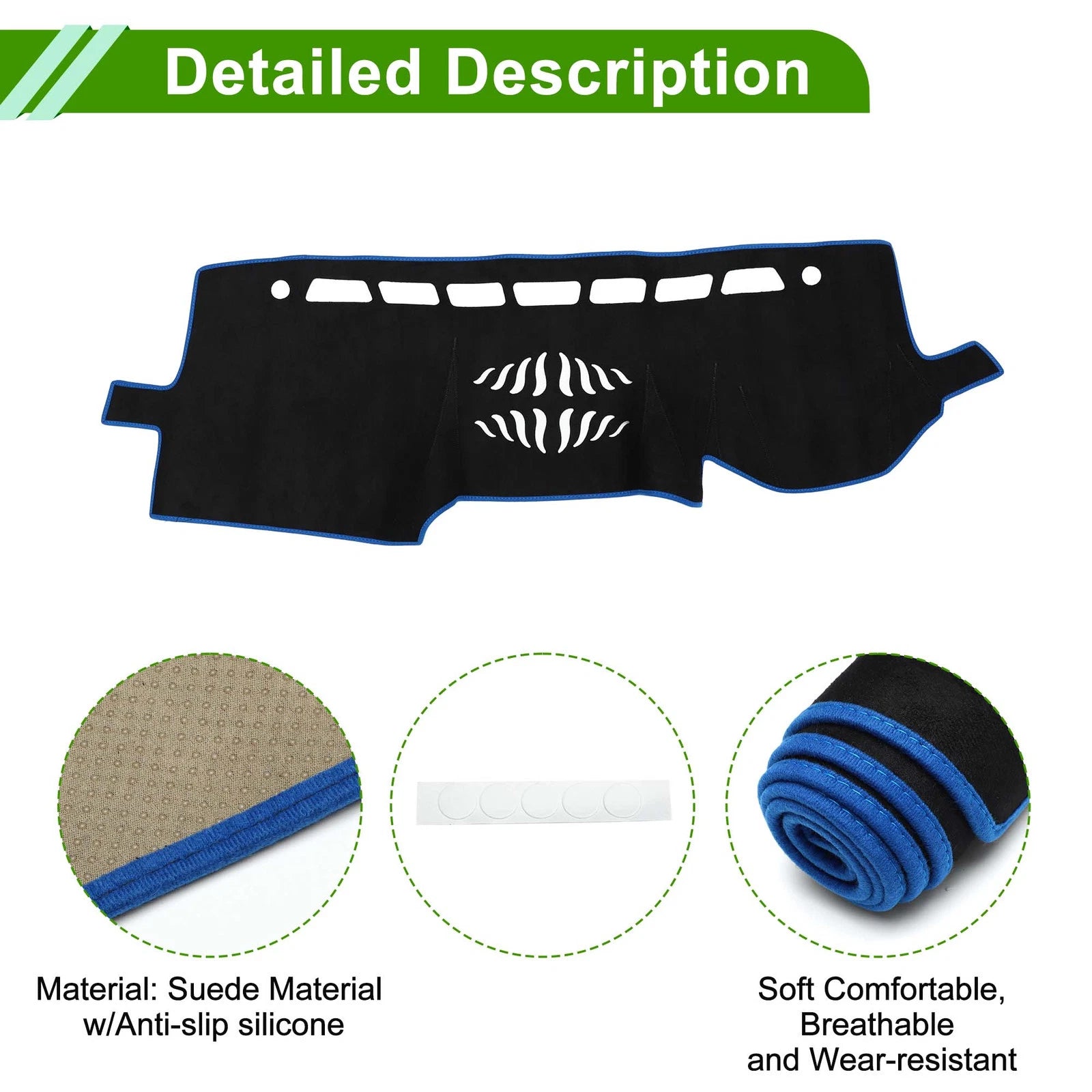 Dashboard Cover Mat for Toyota Land Cruiser Prado 150 Series (2010–2023)