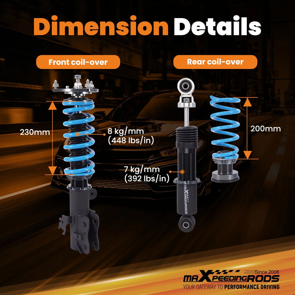 Coilovers 24 Way Adjustable Damper for Toyota RAV4 (2006–2012)