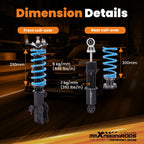 Coilovers 24 Way Adjustable Damper for Toyota RAV4 (2006–2012)