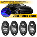 Set of 4 Blue LED Rock Underbody Lights for Jeep Truck (Universal Fit)