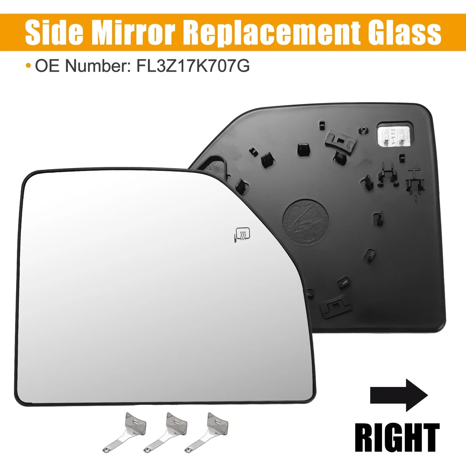 Heated Towing Mirror Glass for Ford 