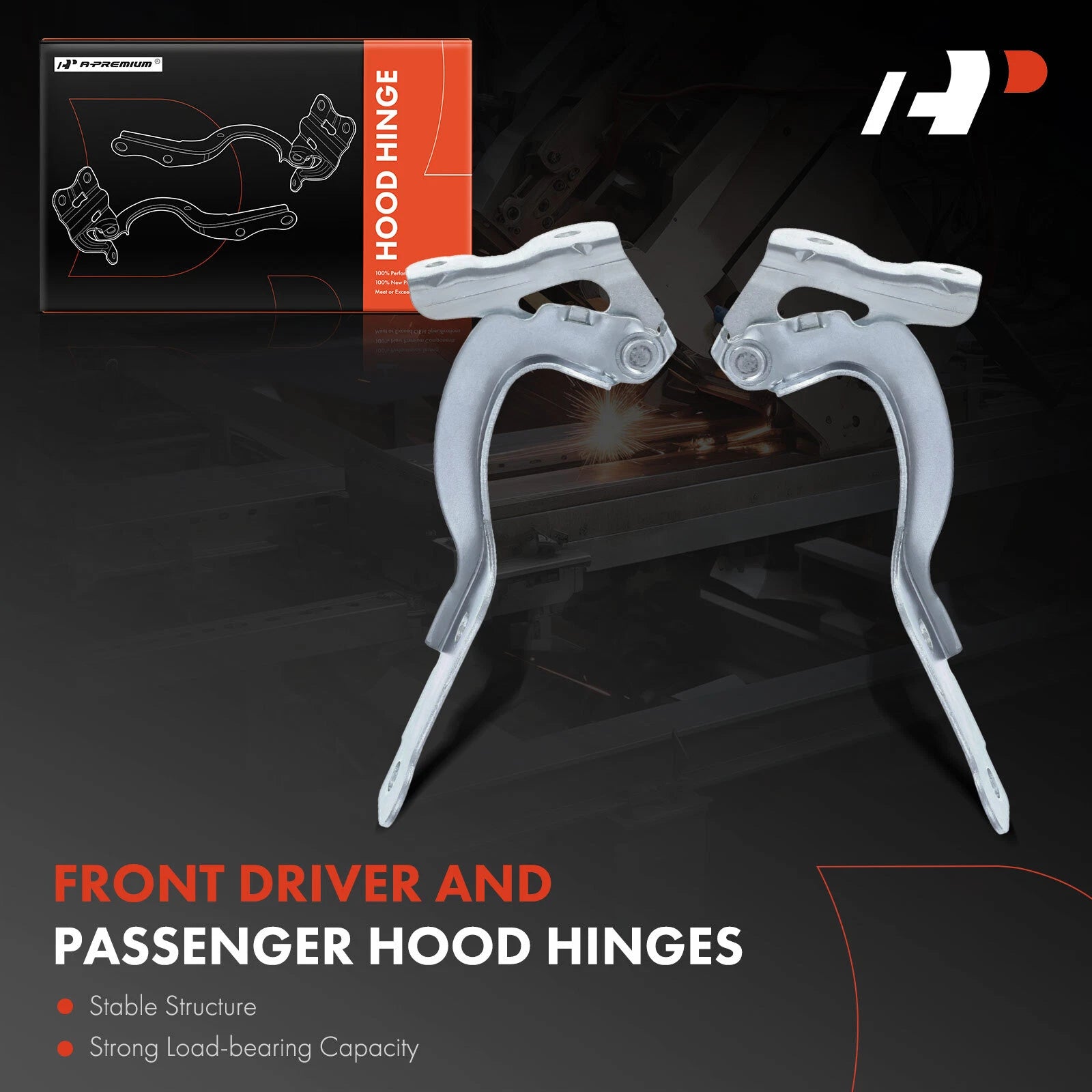 2X Hood Hinge for Chevy Aveo (2007â2011) & Pontiac G3 (2007â2010)