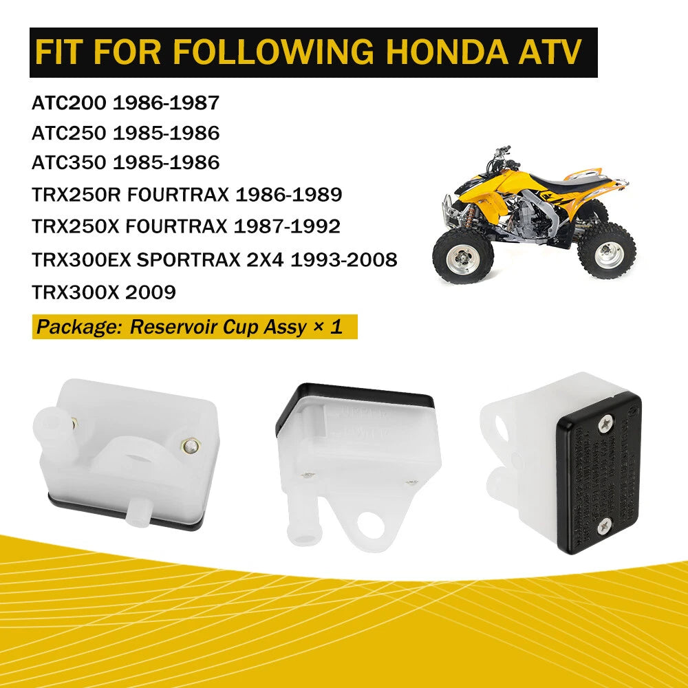 Rear Brake Fluid Reservoir Cup for Honda TRX250R TRX250X (1986–1992)