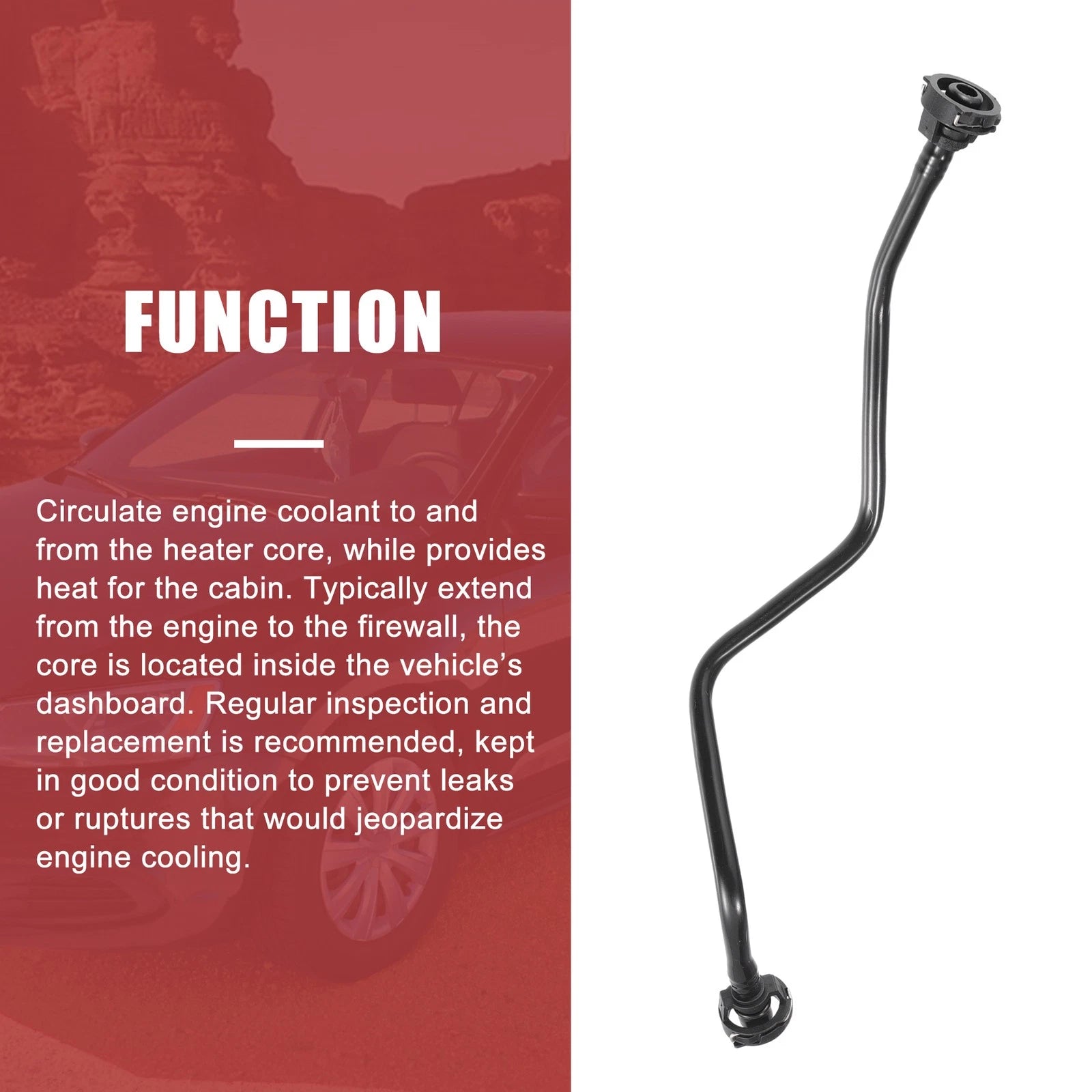 Coolant Radiator Reservoir Tank Hose for Audi A6 3.0L (2016–2018) No. 4G0121081EJ