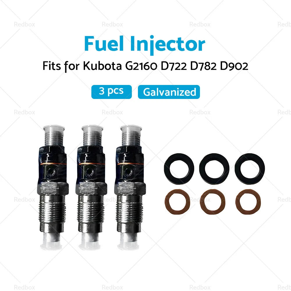 3X Fuel Injectors for Kubota D722 D782 D902 BX1860 BX2360 RTV-X1100C