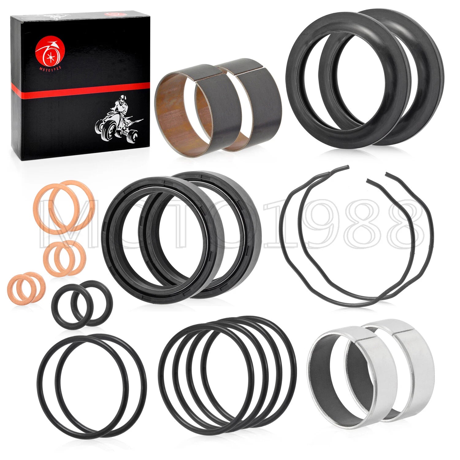 Fork Bushing Dust Oil Seals Kit for Suzuki GSX-R600 GSX-R750 GSF1200 (2000-2007)