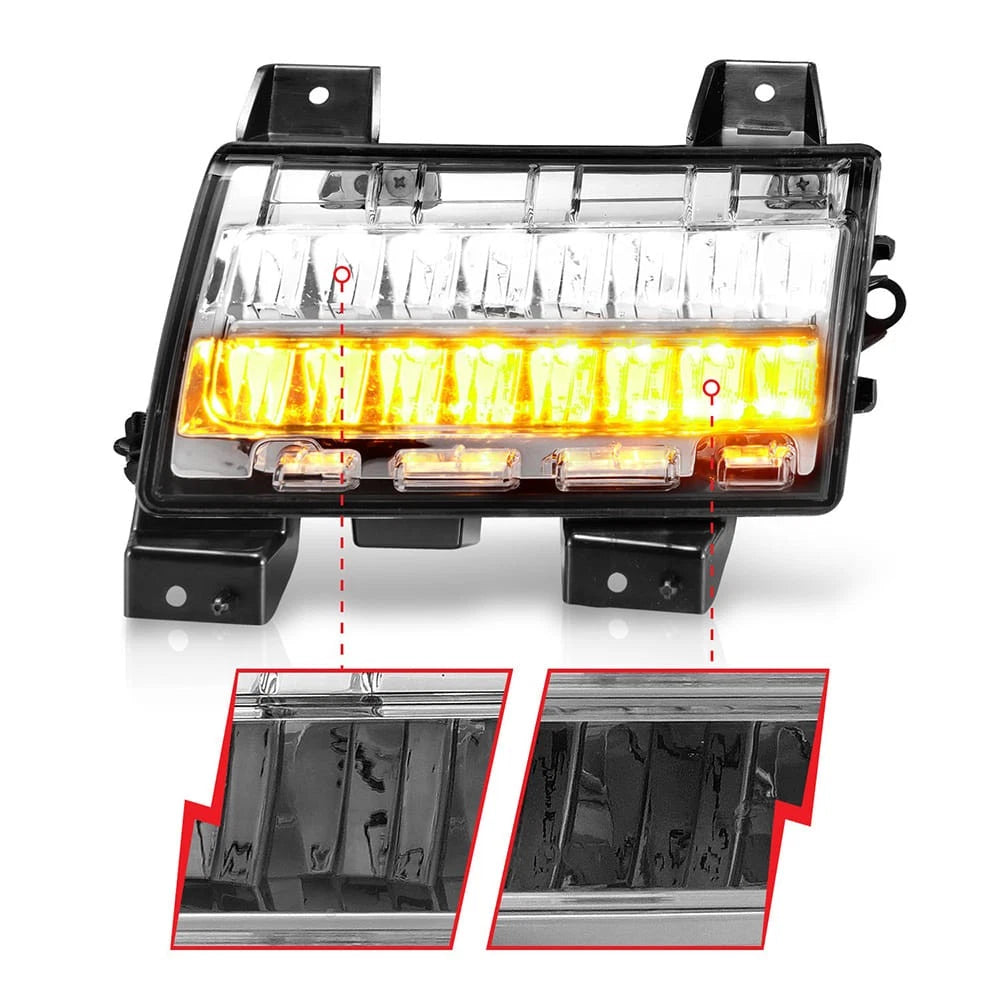 Chrome Clear Lens Side Marker Light Assembly for Jeep Wrangler (2018–2023)