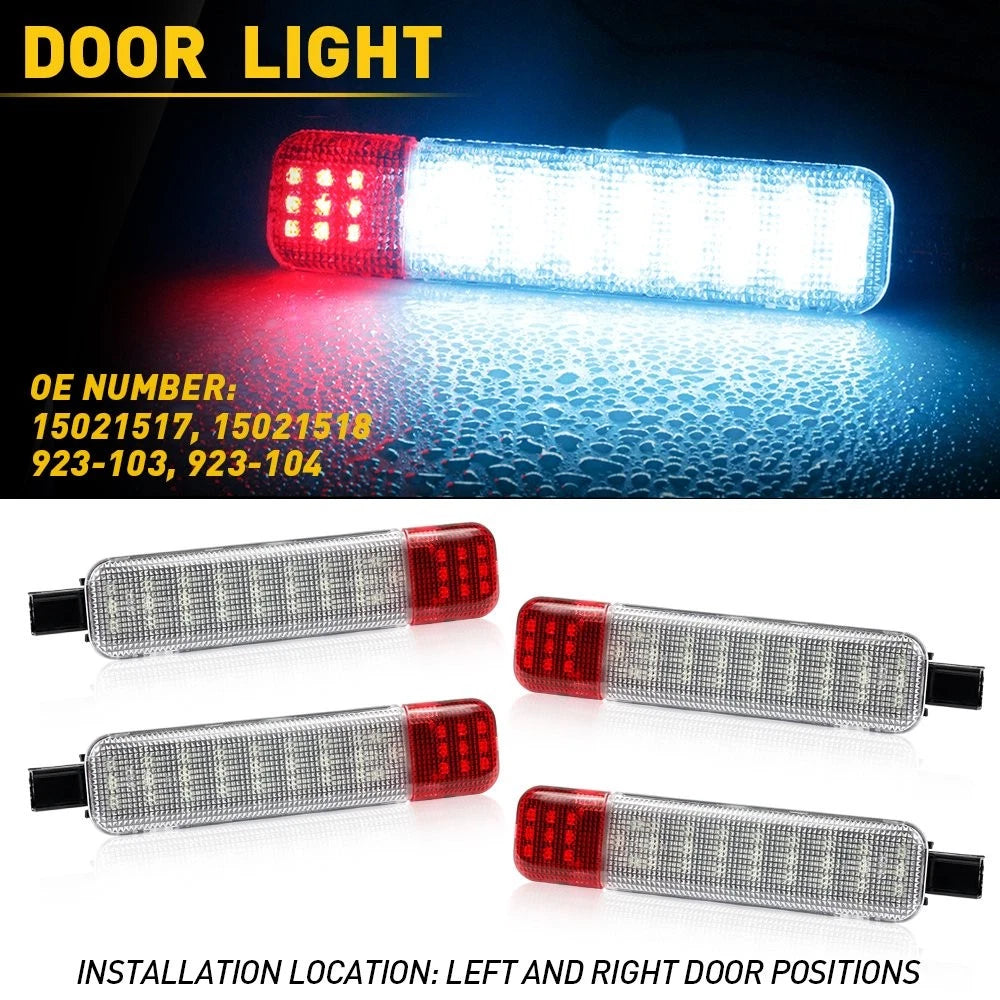 Set of 4 LED Interior Door Panel Courtesy Lamps for Chevrolet Silverado (1999–2006)
