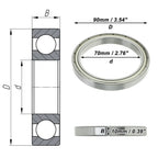 Deep Groove Ball Bearing P5 for Scooter Skateboard Wheel (70x90x10mm)