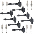 Set of 8 Ignition Coils & Spark Plugs for Infiniti QX56 Nissan Armada (2004–2015)