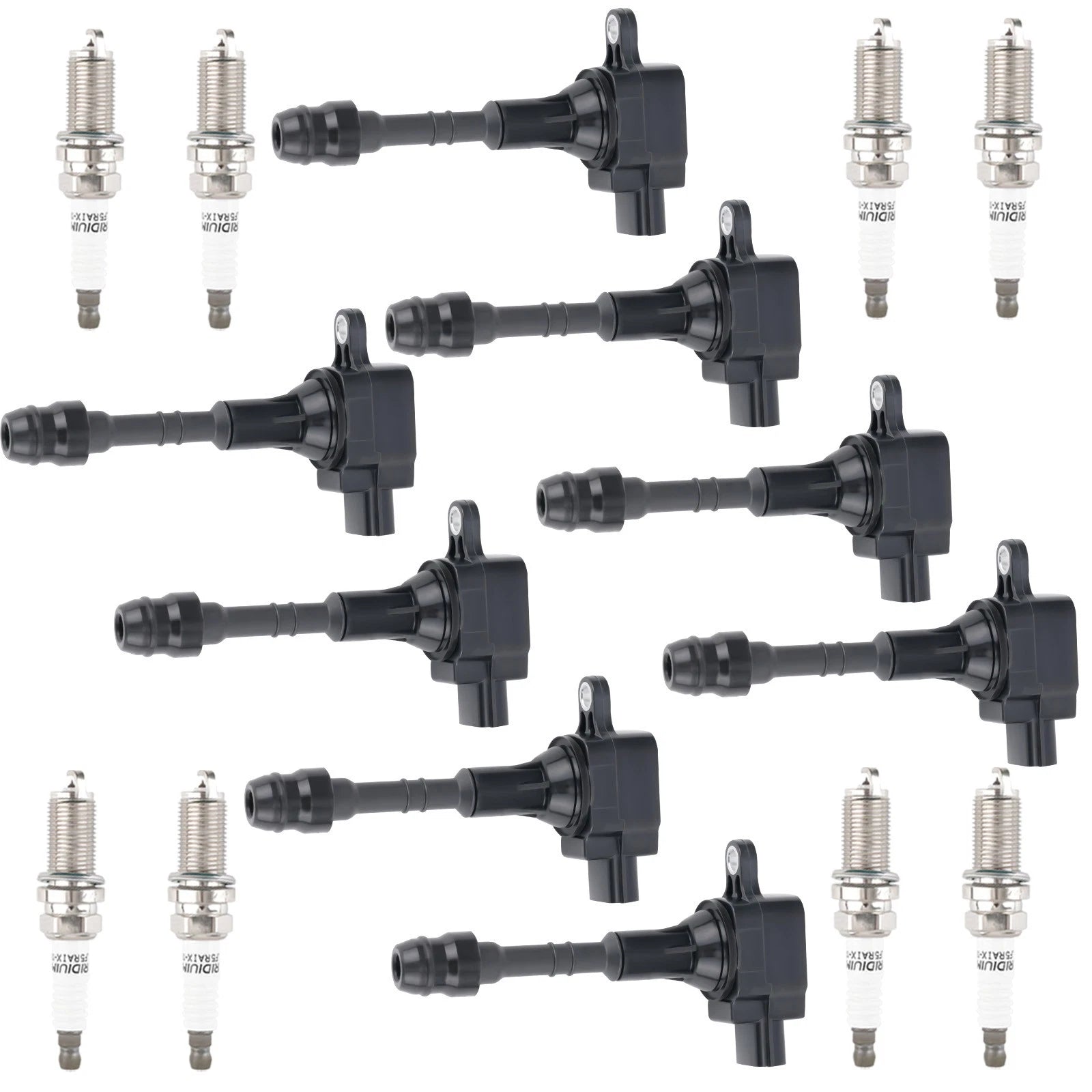 Set of 8 Ignition Coils & Spark Plugs for Infiniti QX56 Nissan Armada (2004–2015)