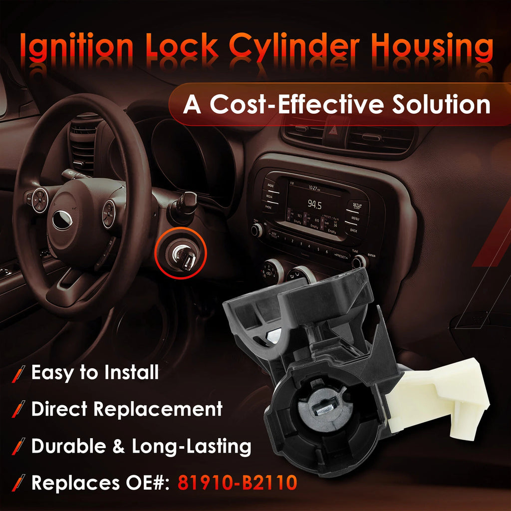 Ignition Lock Switch Cylinder Housing for Kia Soul & Soul EV (2014–2019) 81450-34190