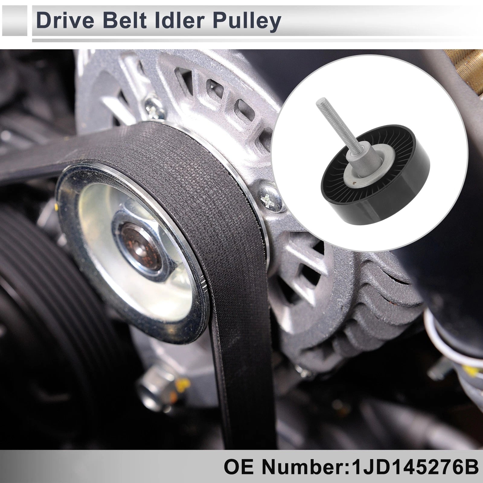Drive Belt Idler Pulley for Audi A3 (2003–2007) No. 1JD145276B Black