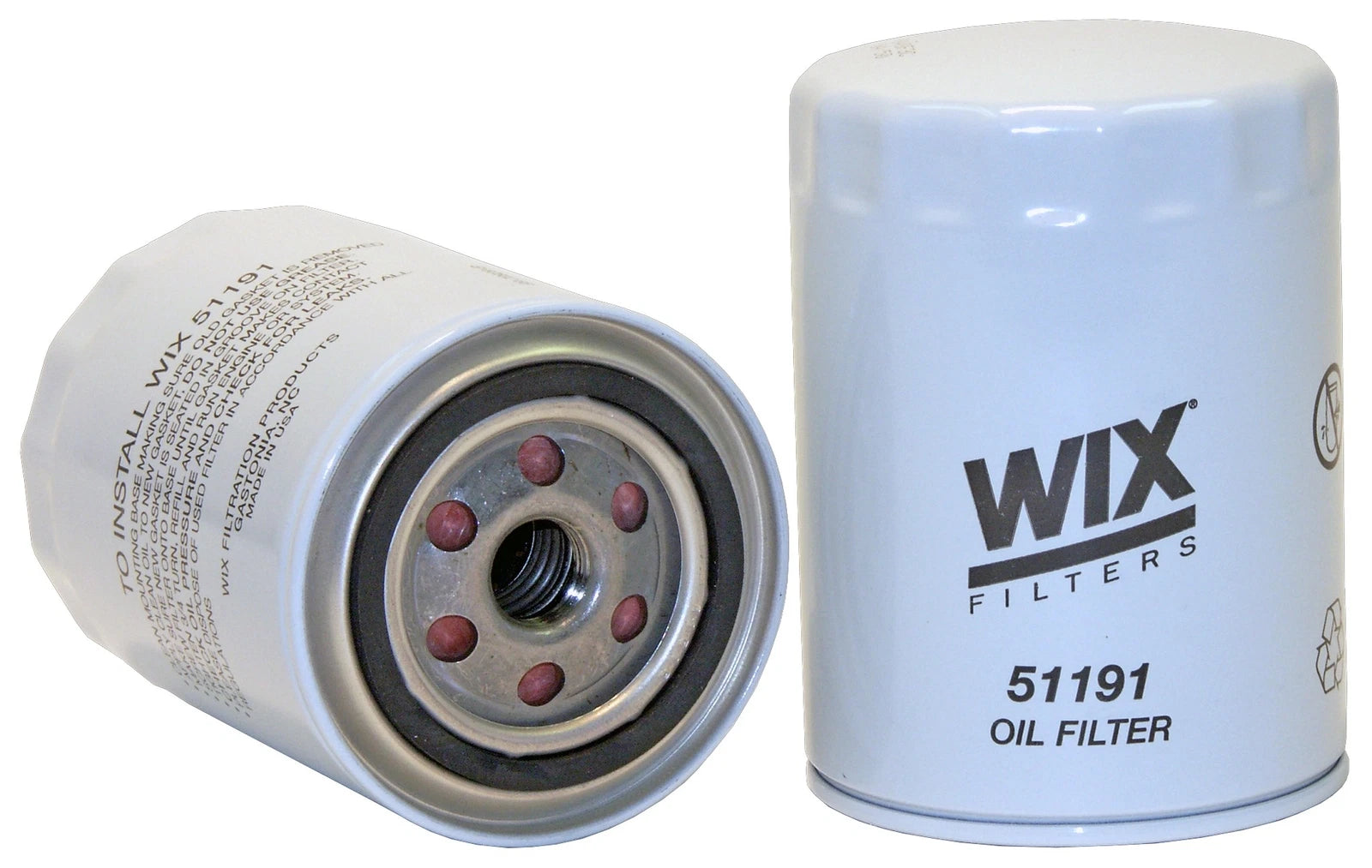 WIX Engine Oil Filter 51191 for Various Makes and Models