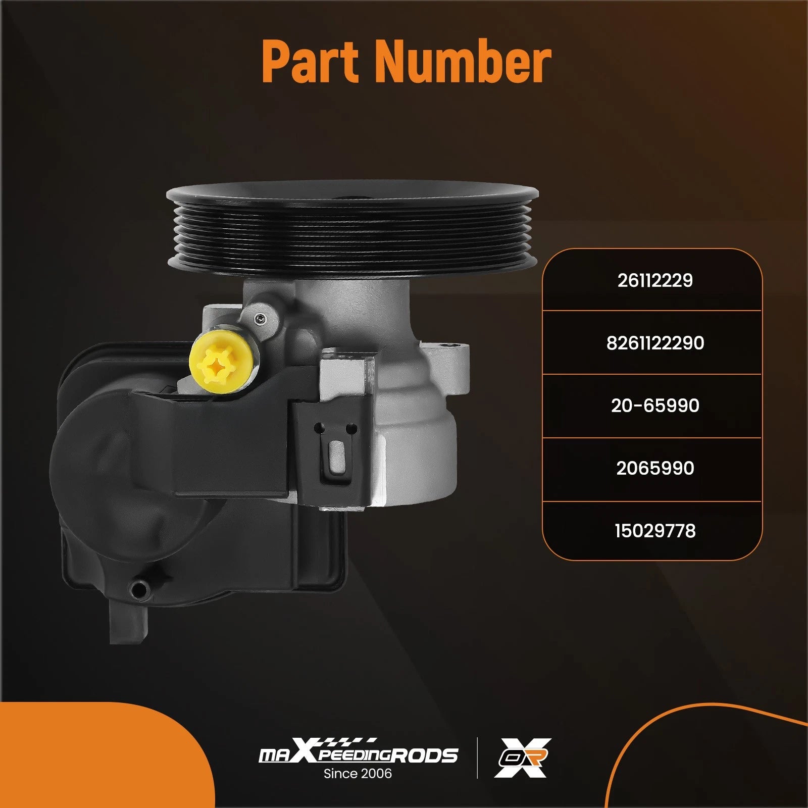 Power Steering Pump with Pulley & Reservoir for Chevrolet Trailblazer (2002-2009)