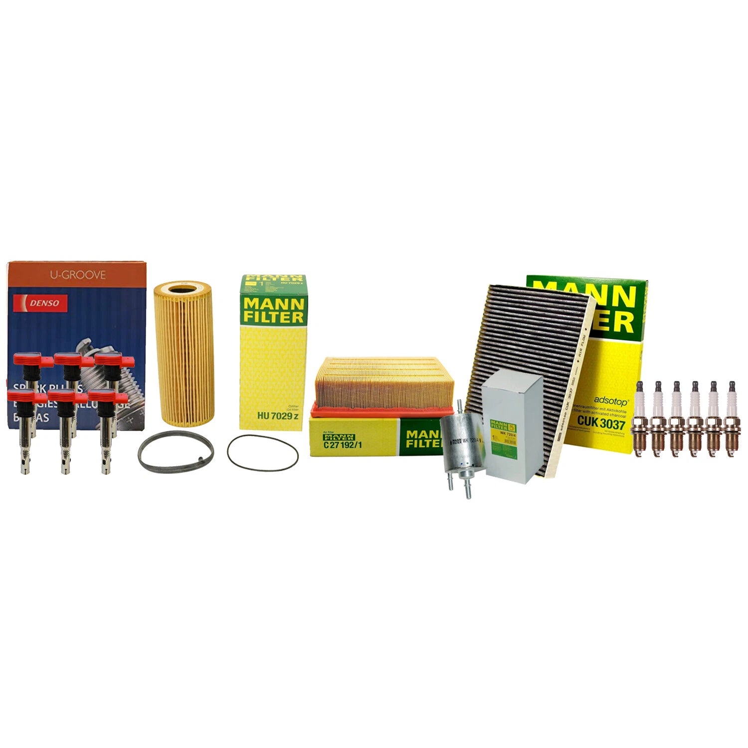 Set of 6 Coils & 6 U-Groove Spark Plugs for Audi 3.2 (2004–2008)