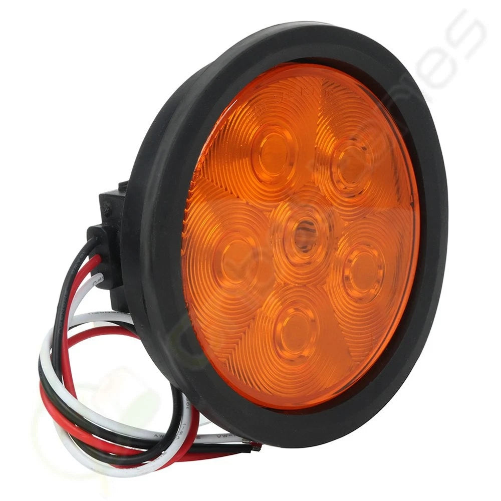 4X 5.2" LED Amber Shell Lights for Various Applications