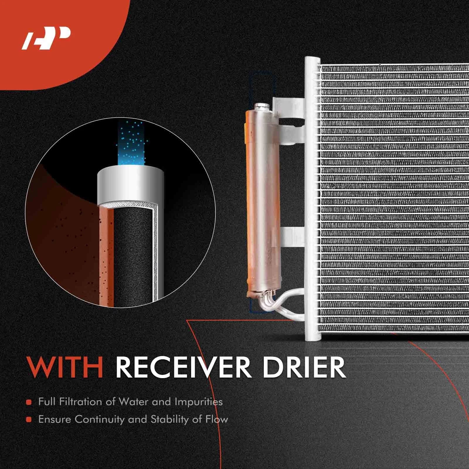 2X AC Condenser & Dual Cooling Fan Kit for Nissan Leaf (2011–2012)