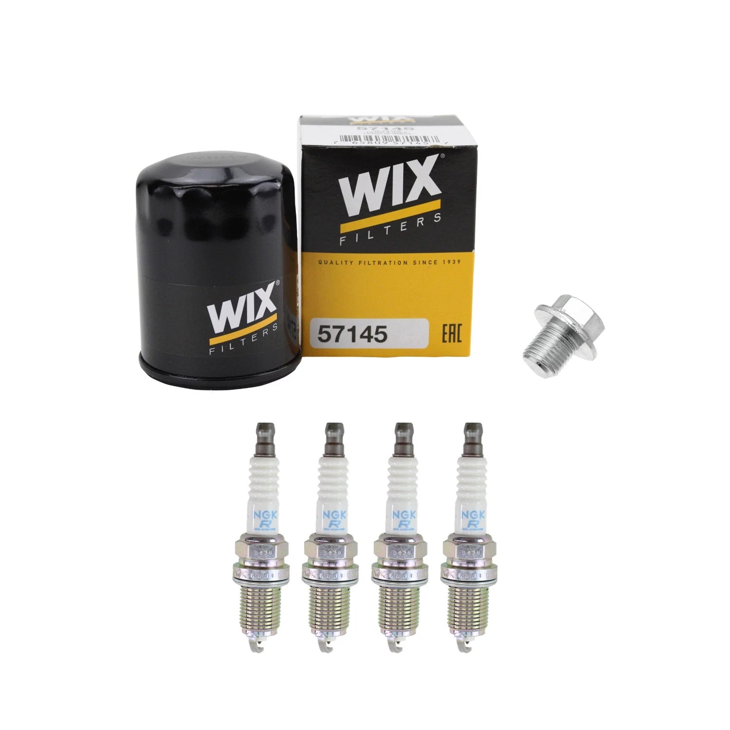 Wix Engine Oil Filter & NGK 4 Laser Platinum Spark Plugs for Camry Matrix (2007–2011)