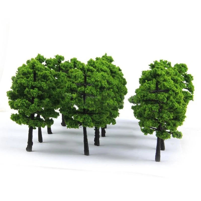 20pcs Model Trees for Miniature Scenery (1:100 Scale, 70mm)
