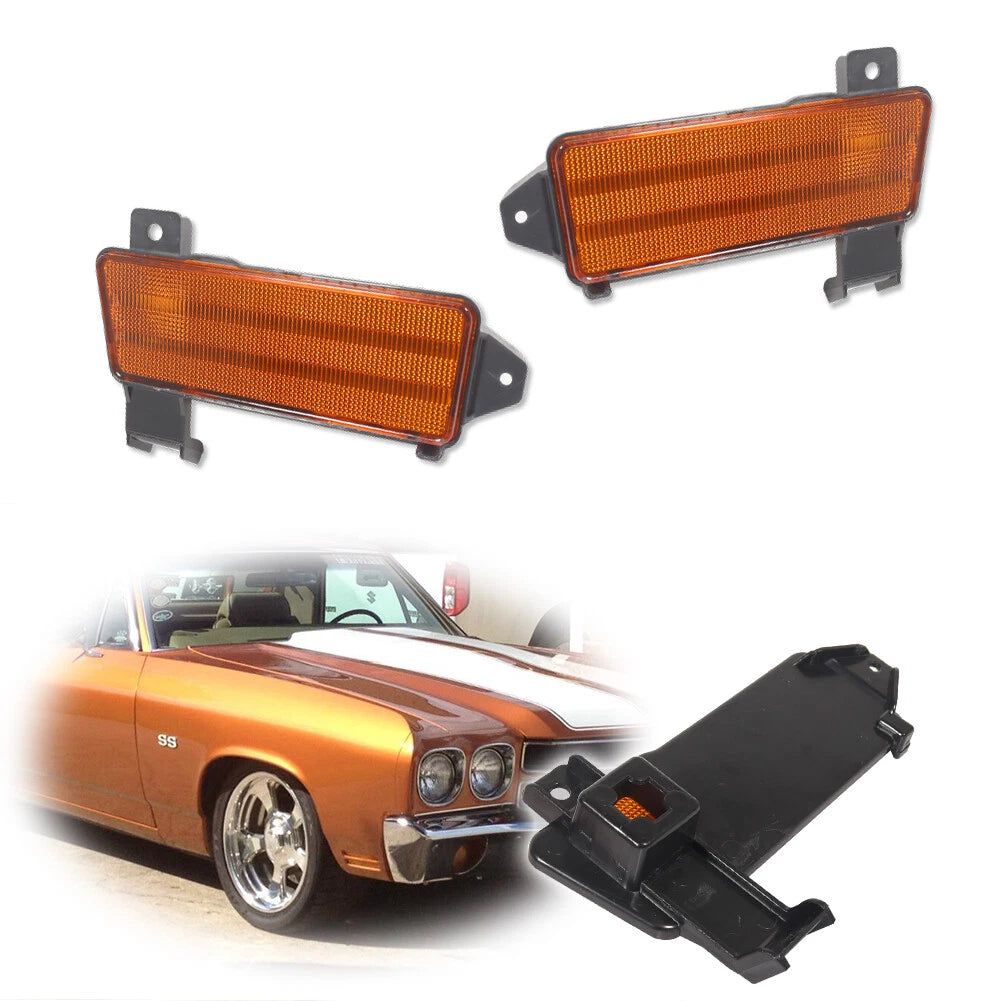 Amber Lens Side Marker Light Housing for Chevy Chevelle (1970)