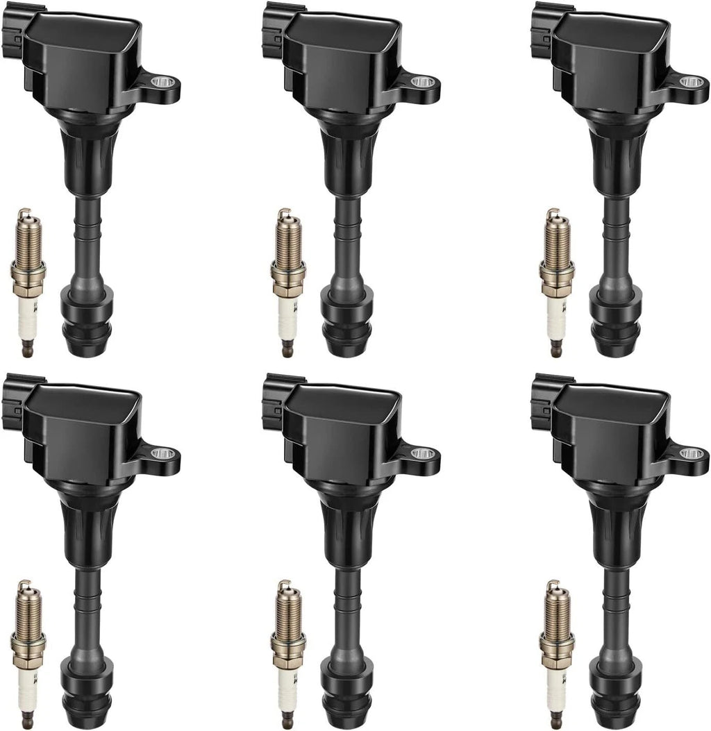 Set of 6 Ignition Coil Pack UF401 & Spark Plugs for Nissan Frontier 4.0L (2005–2019)