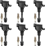 Set of 6 Ignition Coil Pack UF401 & Spark Plugs for Nissan Frontier 4.0L (2005–2019)