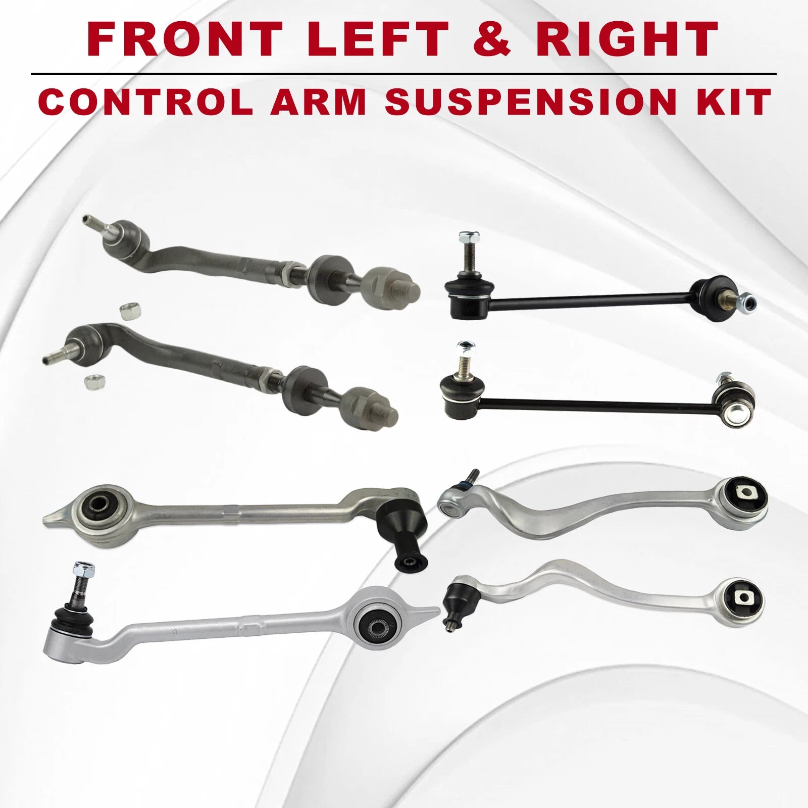 Set of 8 Control Arms for BMW E39 528i 530i 525i (1997-2003)