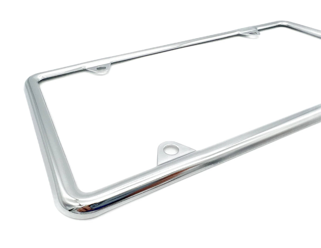 Chrome License Plate Frame Slim Style for US Standard Plate (Universal)