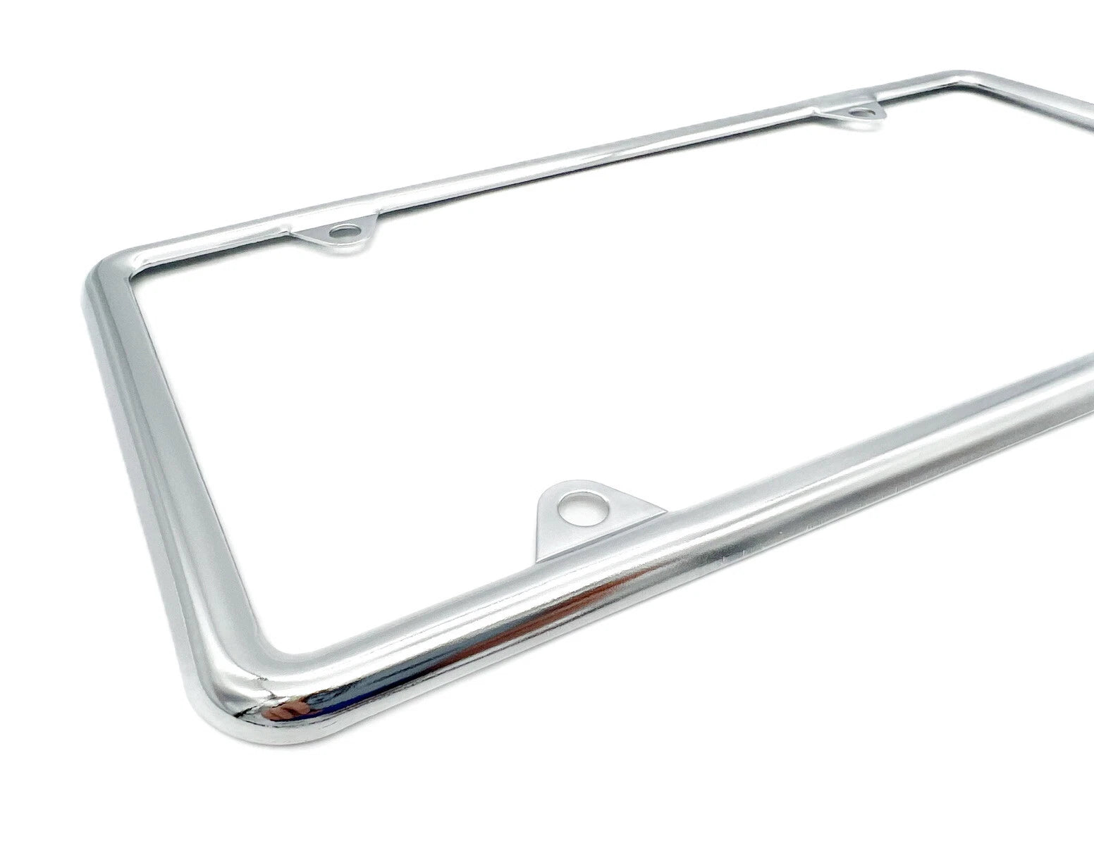Chrome License Plate Frame Slim Style for US Standard Plate (Universal)