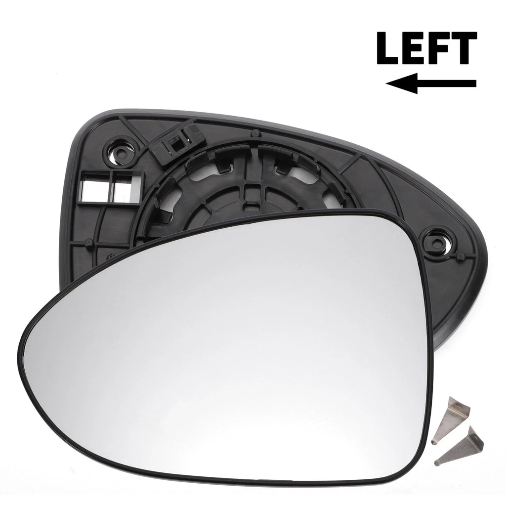 Left Side White Mirror Glass w/ Back for KIA Rio (2012–2016)