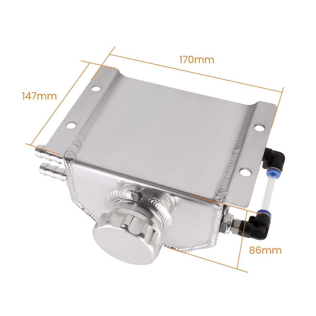 1L Aluminum Coolant Radiator Overflow Recovery Tank for