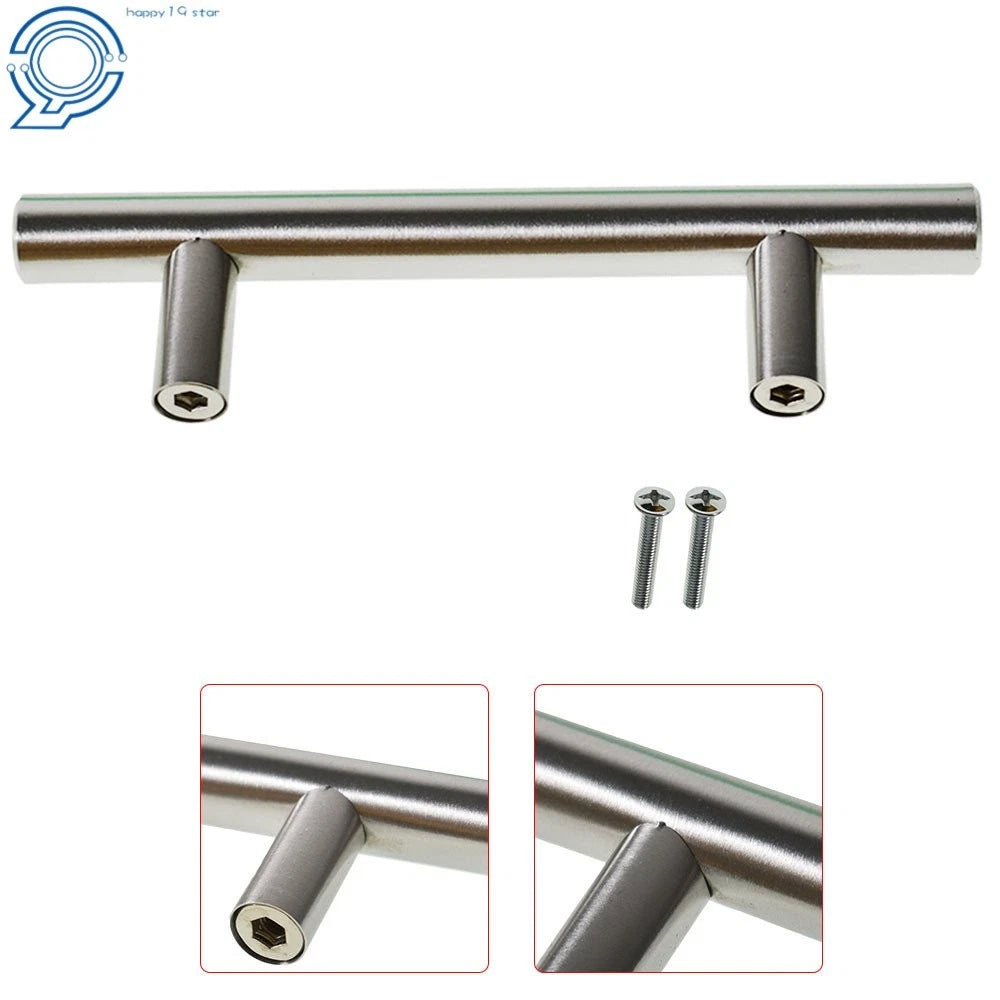 50Pack 5" T Bar Handles for Kitchen Cabinets - Stainless Steel