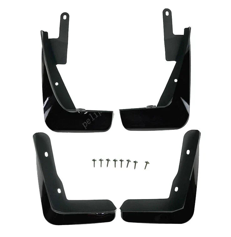Mud Flap Splash Guard Front Rear L&R ABS Gloss Black for Lexus IS (2013–2020)
