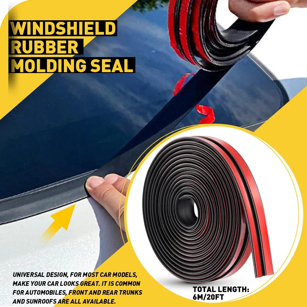 6M Windshield Rubber Molding Seal Trim Universal for WindScreen and Sunroof