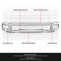 Chrome Front Bumper Face Bar for Ford F-250 F-350 SD (2023–2025)