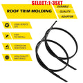 Set of 2 Roof Drip Moulding Trim Black Left & Right for Nissan Sentra (2013–2018)