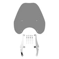 Smoke Windshield Clamps for Harley Breakout, Fat Bob, Low Rider (2018–2024)