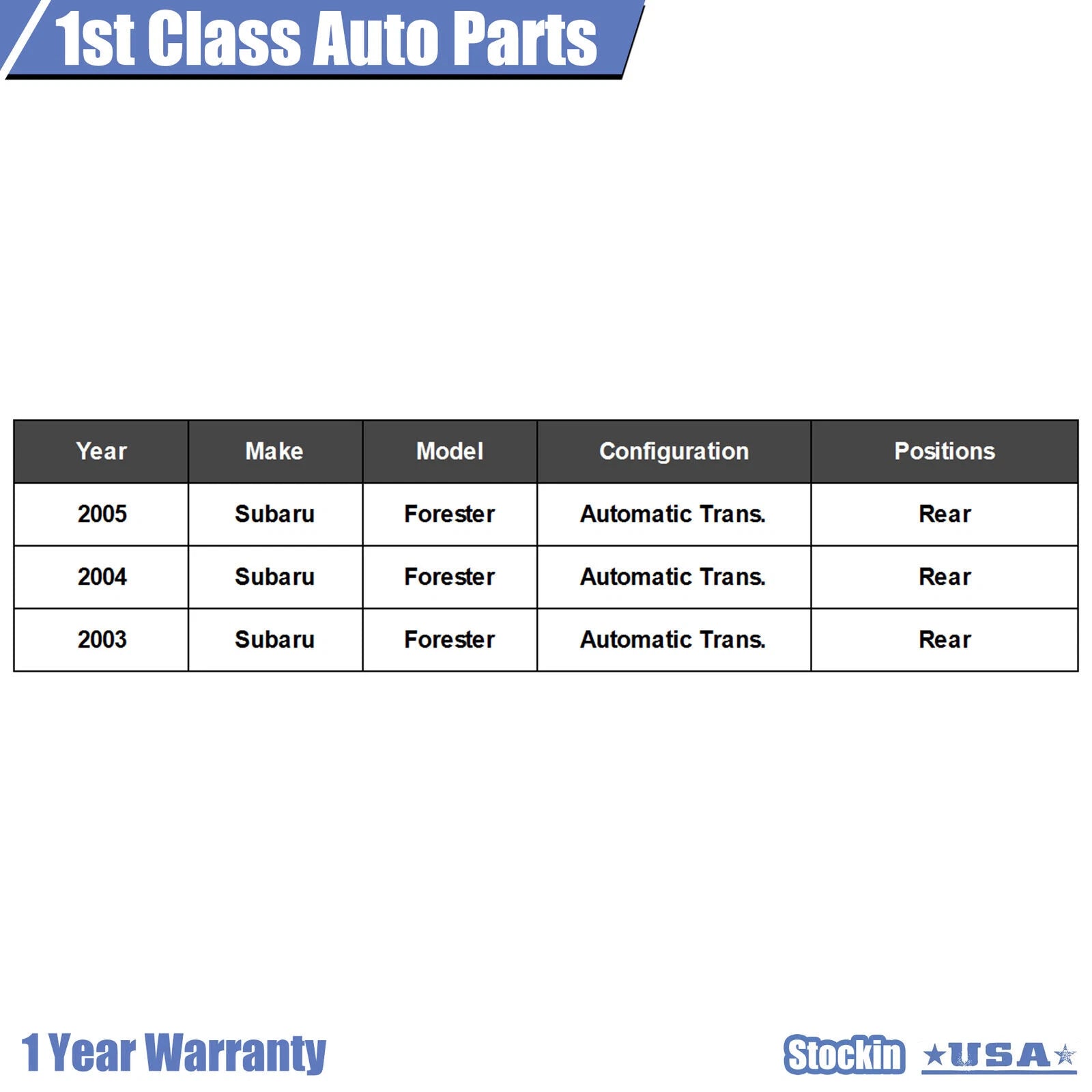Drive Shaft Assembly for Subaru Forester (2003-2005)