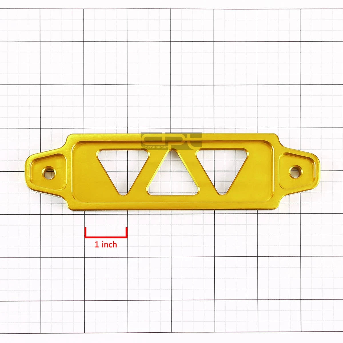 Gold Aluminum Battery Tie Down Mount Bracket Kit for Auto Car (170MM/145MM)
