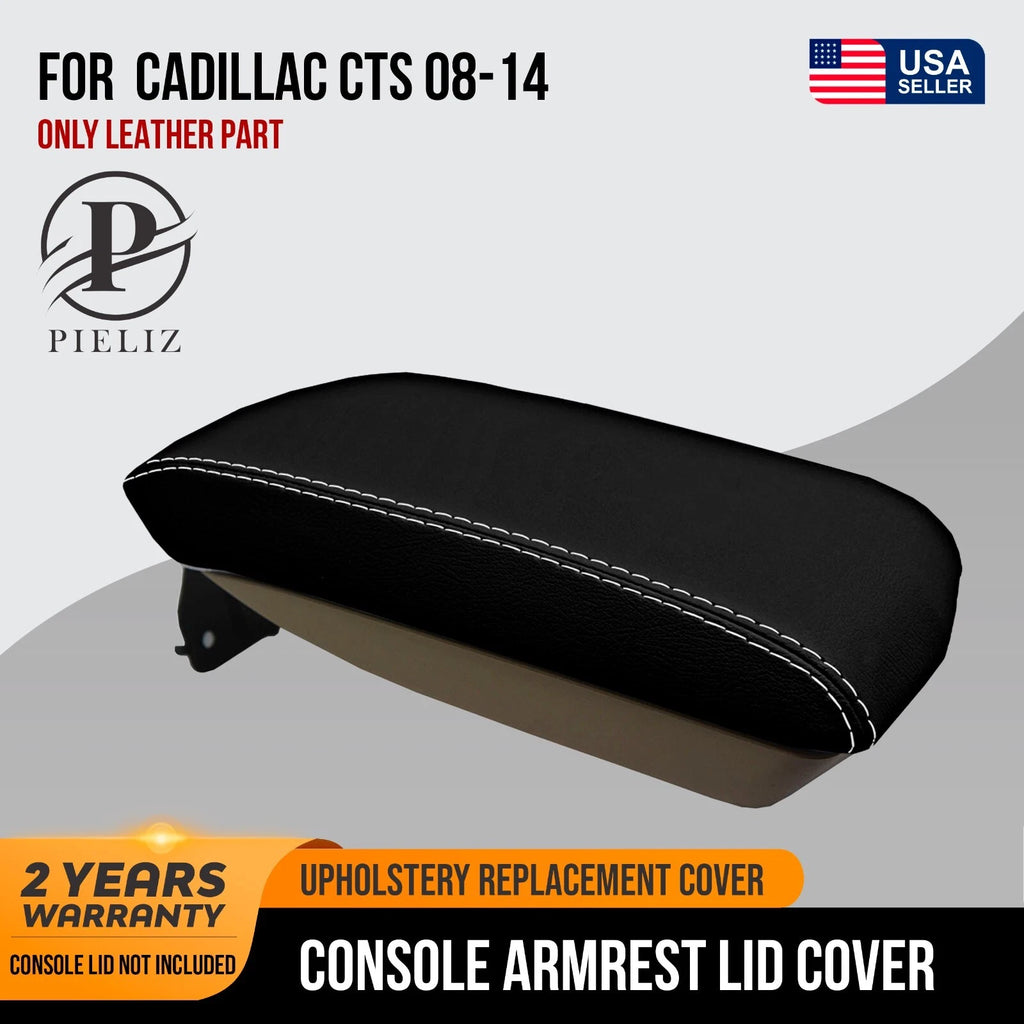 Armrest Cover for Cadillac CTS (2008–2014) - White Stitch