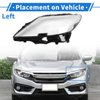 1 Pcs Headlight Lens Cover for Lexus LS460 (2007–2009) PC Clear