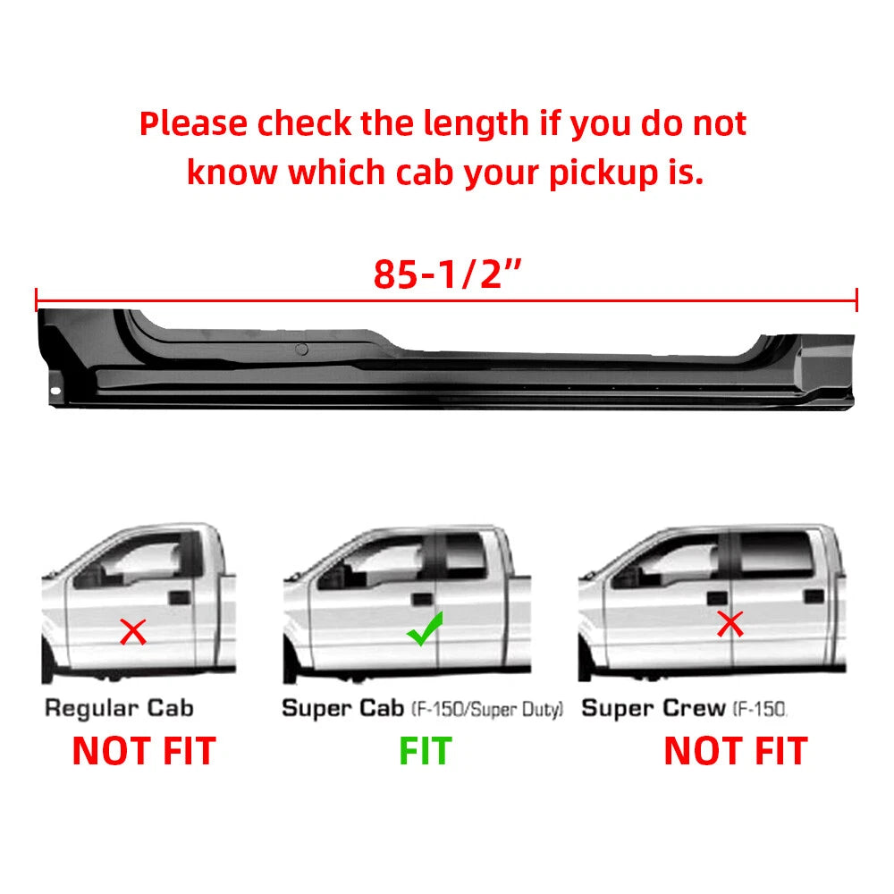 Rocker Panel Covers for Ford F150 Super/Extended Cab (2009–2014)