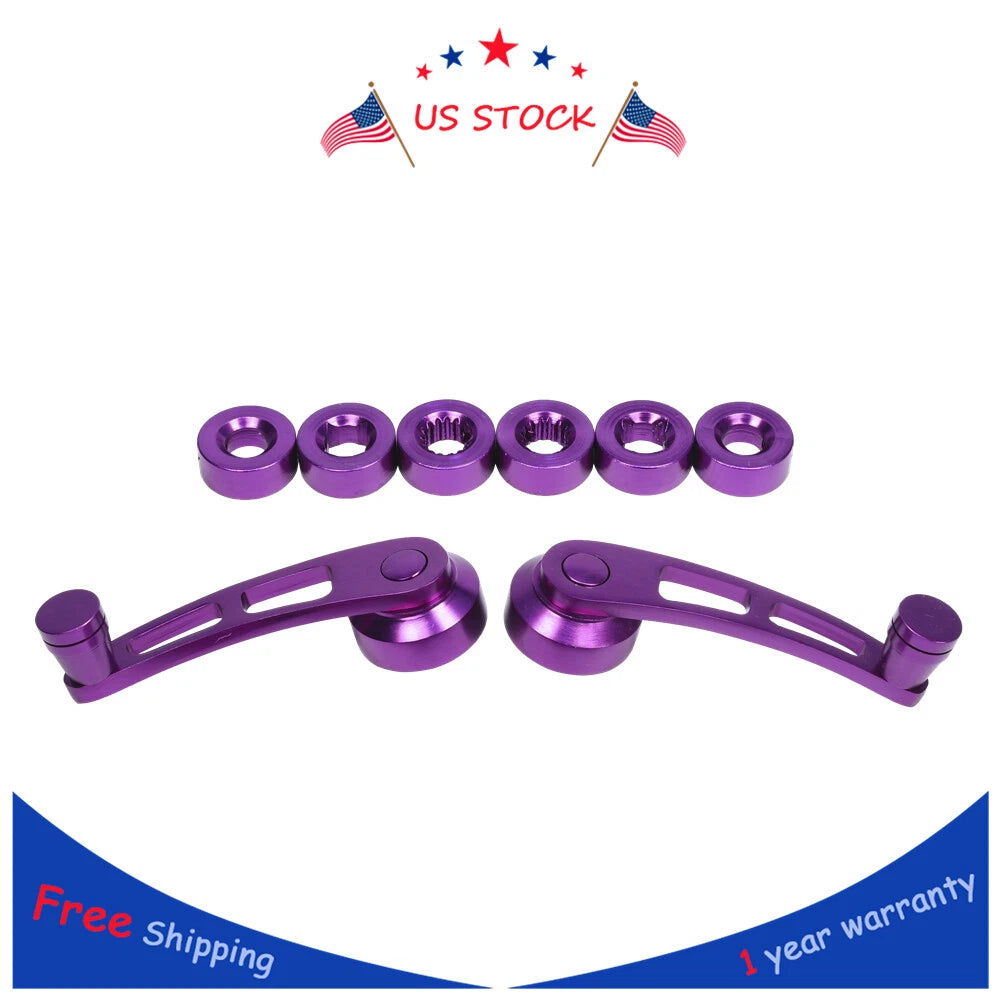 Set of 2 Purple Car Window Winder Crank Handles