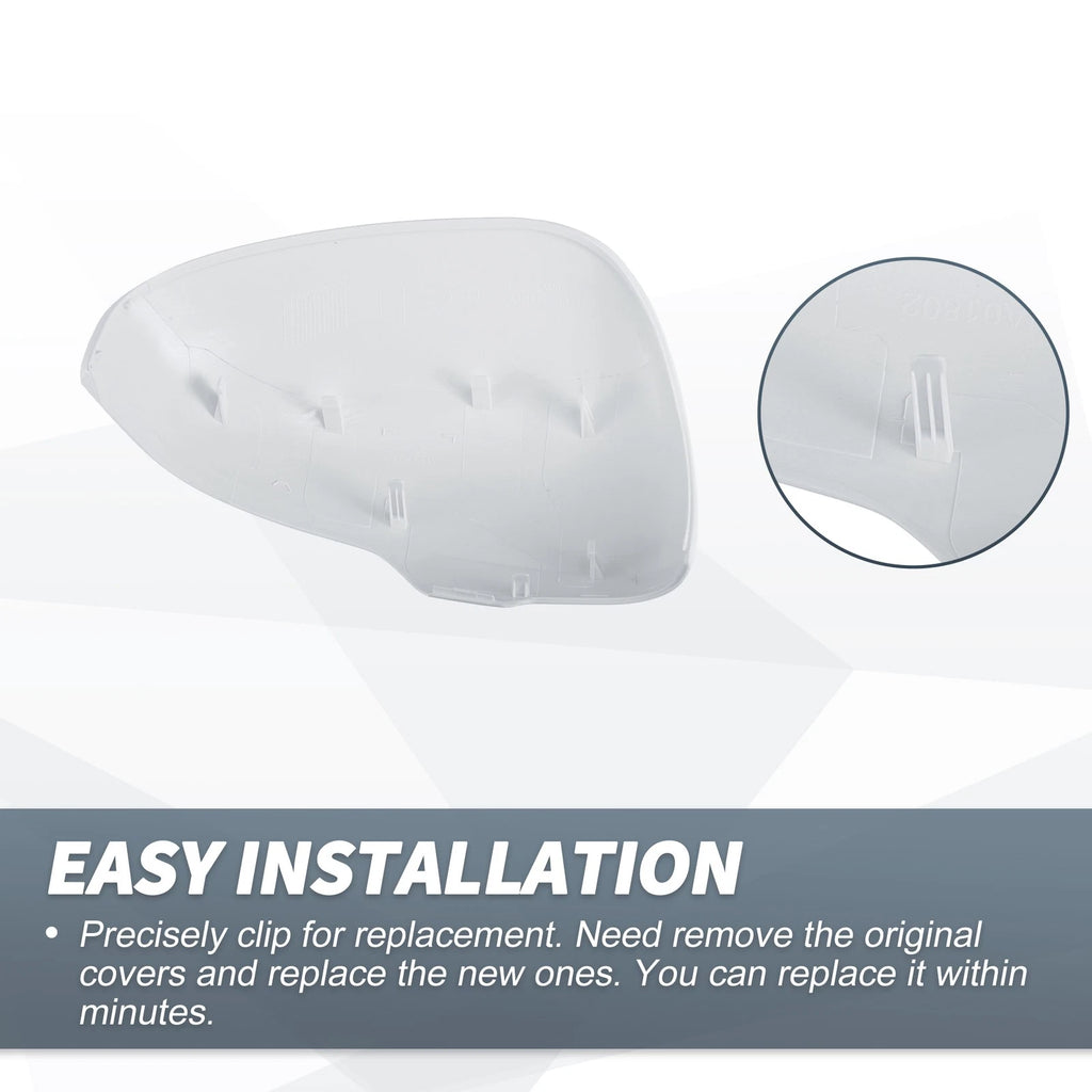 Left Side Rearview Mirror Cover Cap White for Toyota Prius (2010–2012)